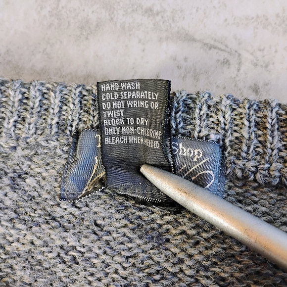 Vintage Lord & Taylor Shetland Wool Sweater Color Block Knit Grandpa Size Large - Picture 7 of 11